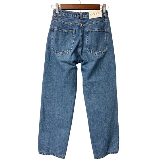 PARKE Classic Straight Jeans Womens Size 26 Medium Wash Denim Casual vtg 90s EUC - Picture 5 of 8